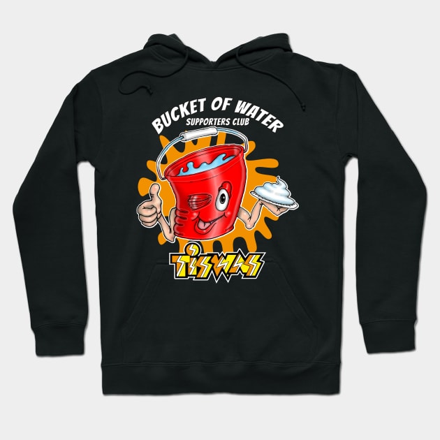 Tiswas Funny Bucket Of Water Supporters Club Hoodie by Status71